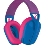 Diadema Audifono Inalambrico Logitech G435 Gaming USB Lightspeed/ Bluetooth Azul/ Rosa Frambuesa, 981-001061