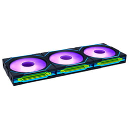 Kit De 3 Ventiladores Lian Li Uni SL-INF Para Gabinete / 3X120MM / RGB / 2300RPM / Aluminio / Negro / 12SLIN1W3B.00