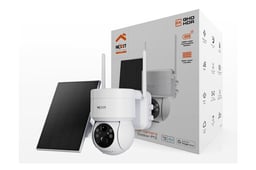 Cámara IP Smart Wi-Fi Nexxt NHC-OP20S 3MP 2K PTZ Panel Solar 4mm Visión Nocturna Color IP65 BLANCO