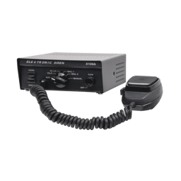 Sirena Vehicular de 100W Epcom X100A con Switch Giratorio de 6 Posiciones y Microfono Integrado de Uso Rudo