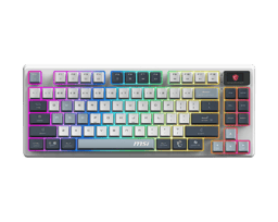 Teclado Inalámbrico Mecánico MSI Forge GK600 TKL W Sky US RGB Multicolor Inglés