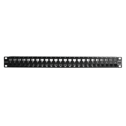Patch Panel Z-MAX Categoría 6A, Blindado, de 48 puertos, Plano, 1UR, Z6AS-PNL-U48K