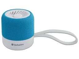 Mini Bocina Portátil Inalámbrica Verbatim 70231/Bluetooth/USB/Azul-Blanco/3W/Hasta 10M