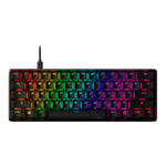 Teclado Gamer Mecanico HP Hyperx 56R61AA#ABA, Alloy Origins 60, RGB, Switch Aqua, Negro, Ingles