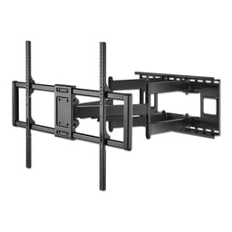 Soporte de Pared Para Pantalla 60"-120" Manhattan 462358 Doble Brazo Articulado/Hasta 120KG/Color Negro