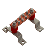 Barra de Tierra Para Uniion Equipotencial Parres BCUEQ2, Cobre Electrolitico 99.9% Purezas Dimensiones: 1/4” X 2” X 20 CM
