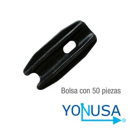 Aislador de Esquina Premium Yonusa AIS02 para Cercas Electrificadas/Bolsa con 50 Pzas/Negro