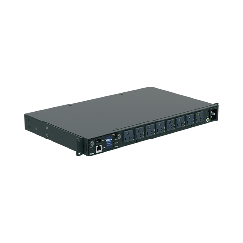 PDU Switchable y Monitoreable por Toma Panduit P08E14M Entrada Nema 5-15P/ con 8 Salidas 5-20R/ Horizontal 19"/ 120 VCA/ 15AMP/ 1UR