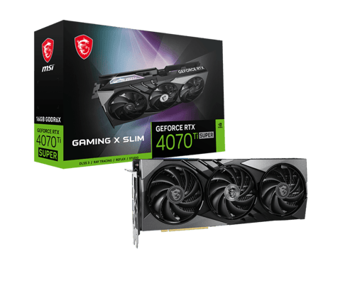 Tarjeta de Video MSI Nvidia Geforce RTX 4070 TI Super 16G Gaming X Slim, 16GB/ 256-BIT/ GDDR6X/ PCI Express 4.0