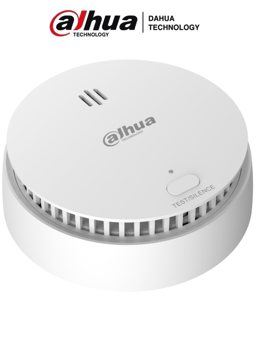 Detector de Humo Inalambrico Dahua DHI-HY-SA21A-W2 Sensor Fotoelectrico de Doble Camara/Sirena Interna de 85DB/Funcion de Prueba y Silenciar/Indicador LED