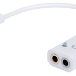 Cable adaptador de audio 3.5mm macho a 2 x 3.5mm hembra Manhattan 354561