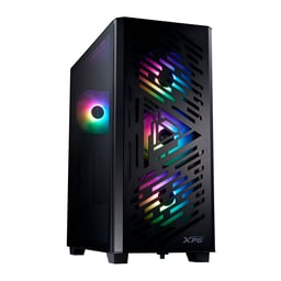 Gabinete XPG Lander 501/Mid Tower/Con Ventana/Sin Fuente/Con 4 Ventiladores ARGB/Negro/E-ATX/LANDER501CMTA-BKCWW