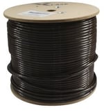 Bobina de cable UTP WAM CAT5E-OUTDOOR-NEGRO 305m, negro