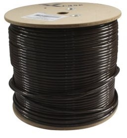 Bobina de cable UTP WAM CAT5E-OUTDOOR-NEGRO 305m, negro