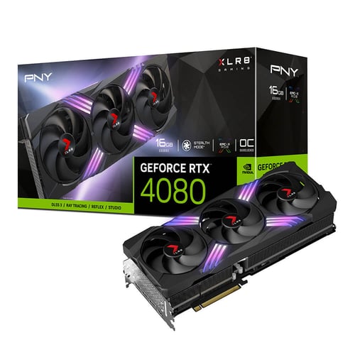 Tarjeta de Video PNY XLR8 Gaming Geforce RTX4080 OC 16GB EPIC-X RGB Triple Fan GDDR6X PCIE 4.0, VCG408016TFXXPB1-O