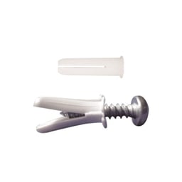 Paquete de 20 taquetes blancos 3/4" y 20 tornillos 8mm x 3/4