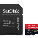Memoria Micro SDXC 32GB Sandisk Extreme Pro Clase 10 con Adaptador, SDSQXCG-032G-GN6MA