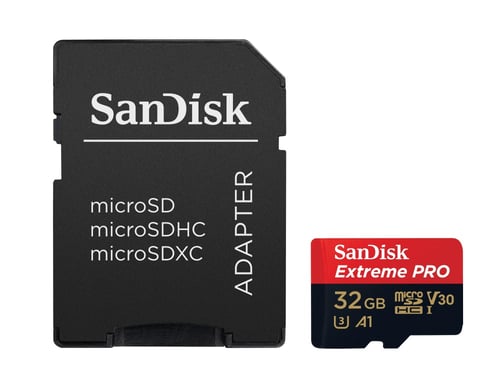 Memoria Micro SDXC 32GB Sandisk Extreme Pro Clase 10 con Adaptador, SDSQXCG-032G-GN6MA