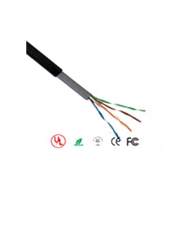 Bobina de cable UTP CCA Saxxon categoria 5e negro exterior 4 pares doble forro, OUTP5ECCAEXT