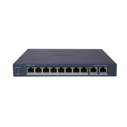 Switch Gigabit POE+ Hikvision DS-3E1510P-EI 8 Puertos/Administrable/2 Puertos Gigabit/Modo Extendido Hasta 300M/110W/Color Negro