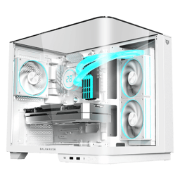Gabinete Balam Rush Tank Expert Curve 6800/Midi-Tower/Con Ventana/Sin Fuente/USB 2.0/3.0/3 Ventiladores Instalados ARGB/Panel Curvo/Blanco/ATX/BR-941587