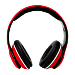 Diadema Audifono Inalambrico Necnon NBH-01/ Bluetooth/ 3.5MM/ 3.5MML/ Radio-FM/ Micro-SD/ Manos Libres/ Sonido HI-FI/ Color Rojo, NCAB0102RZ