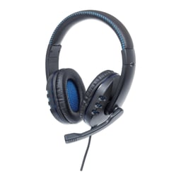 Diadema Audífono con Micrófono Gaming Manhattan 176088, Interfaz USB, Negro / Azul