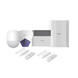 Kit De Alarma Híbrida Hikvision AX Hybrid Pro DS-PHA64-LP/PACK(B) / 64 Zonas / Teclado LCD / Sensor PIR / 2 Contactos Magnéticos / Sirena Azul