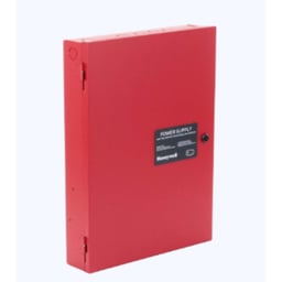 Fuente De Alimentacion Remota 24V Honeywell HPF-PS10 Para Alarma / Con 10 Amperes / 3 Entradas / 7 Salidas NAC O Auxiliar De 24VCC / 33AH / Compatible Con Paneles Notifier / Farenhyt / Silent Knight Y Fire-Lite / Rojo