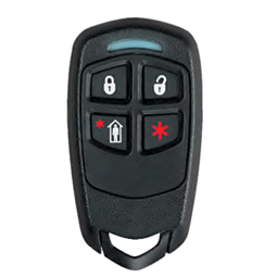 Control remoto tipo llavero, 4 botones LED Honeywell 5834-4