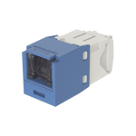 Conector Jack RJ45 Estilo TG Con Ventana/ Mini-Com/ Categoria 6/ 8 Posiciones/ 8 Cables/ Color Azul, CJH688TGBU