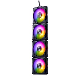 Kit de 4 Ventiladores XPG Hurricane MAG 120 ARGB PWM/4X120MM/2000RPM/Conectores Magneticos/Color Negro/HURRICANEMAG120ARGBPWM4C-BKCWW