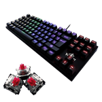 Teclado mecánico gaming Yeyian YAT1806 Spark RGB, switch rojo serie 2000