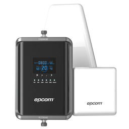 Kit Amplificador de Señal Celular 2G/3G/4G/5G Epcom EP-5G-PBS-V2/Cobertura Hasta 600M2/Mejora Llamadas Convencionales y VoLTE/Amplifica Señal de Telcel/AT&T/Movistar/Bait/Diri