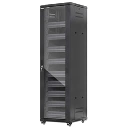 Gabinete 19" Intellinet 716253 Pro Line/42U/Frente de 600 MM/Dos Extractores de Aire Instalados En El Techo