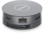 Adaptador Multipuerto Dell 470-AFJI, USB-C, USB-A, HDMI, RJ45, DP 6 En 1 DA305