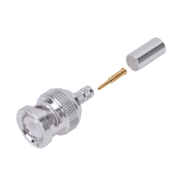 Conector BNC Macho de Anillo Plegable para Cable LMR-195, RG-58/U, RG-142/U, RFB-1106-2ST