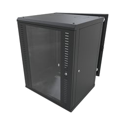 Gabinete Abatible para Montaje en Pared Linkedpro SR-1916-GAP-V4, con Rack 19" de 16 UR Ventana de Cristal Templado