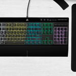 Kit Gamer 4 en 1 Corsair Teclado K55 RGB Pro, Mouse Harpoon RGB Pro, Mousepad MM100 y Audifonos HS50 Pro Alambrico/ USB/ Color Negro, CH-9226A65-SP