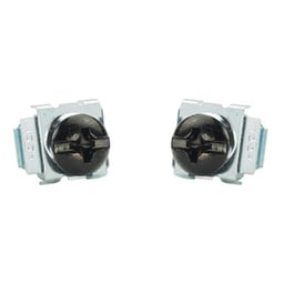 Kit de 100 Tornillos y 100 Tuercas Enjauladas #12-24 Panduit CNWS1224-C, Uso en Gabinetes o Racks con Rieles con Orificios Cuadrados