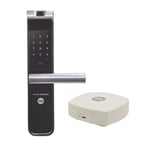 Kit de HUB con Cerradura con Manija YMF40A Codigo, Biometria y Apertura Smartphone, MX89367