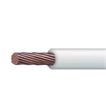 Metro de Cable 8 AWG, Color Blanco, Indiana Sly-296-Wht, Conductor de Cobre Suave Cableado, Aislamiento de PVC, Autoextinguible