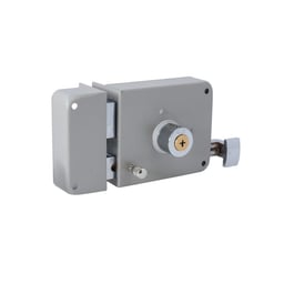 Cerradura Sobreponer Derecha Lock 10CS con Cerrojo de Dos Pasos/Alta Seguridad/9 Pernos en Cilindro Exterior/Instalación Fácil