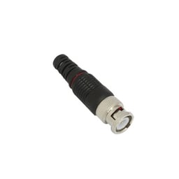 Conector BNC Macho en 75 OHM Epcom TT-RG-97 con Base de Alivio Plastica Negra Para Cable Coaxial RG-59/ RG-6, Niquel/ Oro/ Teflon