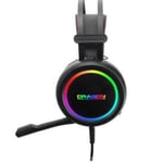 Diadema con Micrófono Gamer Nextep Dragón XT Alámbricos/ RGB/ 3.5MM/ USB/ Negro, NE-487