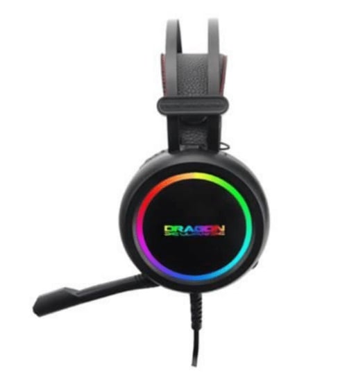 Diadema con Micrófono Gamer Nextep Dragón XT Alámbricos/ RGB/ 3.5MM/ USB/ Negro, NE-487