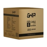 Bobina de Cable UTP CAT6 con Gel Ghia GCB-043 Exterior, 305 Metros, Certificacion Ce/ Rosh, Negro