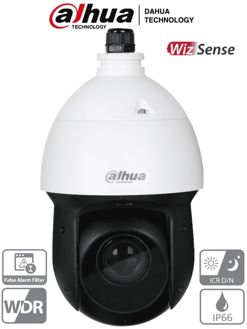 Camara IP PTZ Dahua SD49425XB-HNR 4MP/ Wizsense/ 25X de Zoom Optico/ H.265/ Starlight/ IR de 100 Metros/ Proteccion Perimetral