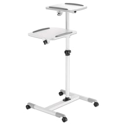 Soporte Tipo Carro Para Proyector Manhattan 461726 Dos Bandejas Para Dispositivos de Hasta 10KG/Color Blanco