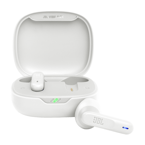 Audifonos Inalambricos JBL VIBE FLEX WHITE Bluetooth, Con Estuche de Carga, Color Blanco
